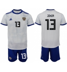 Russia #13 Jikia Away Soccer Country Jersey