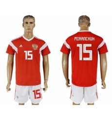 Russia #15 Miranchuk Home Soccer Country Jersey