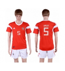 Russia #5 Vasin Home Soccer Country Jersey
