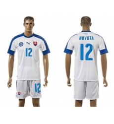 Slovakia #12 Novota Home Soccer Country Jersey