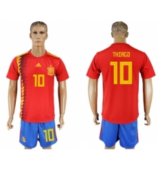 Spain #10 Thiago Home Soccer Country Jersey
