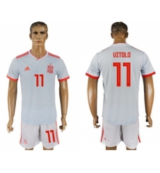 Spain #11 Vitolo Away Soccer Country Jersey
