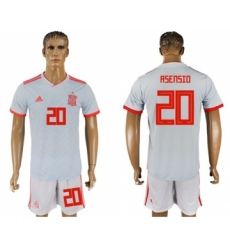 Spain #20 Asensio Away Soccer Country Jersey