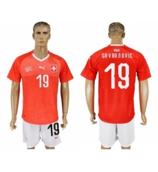 Switzerland #19 Gavranovic Red Home Soccer Country Jersey