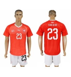 Switzerland #23 Shaqiri Red Home Soccer Country Jersey