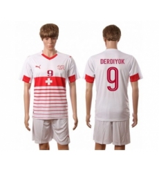 Switzerland #9 Derdiyok Away Soccer Country Jersey