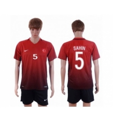 Turkey #5 Sahin Home Soccer Country Jersey
