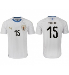 Uruguay #15 Vecino Home Soccer Country Jersey