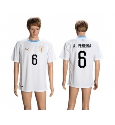 Uruguay #6 A.Pereira Away Soccer Country Jersey