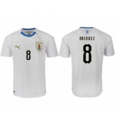 Uruguay #8 Naindez Home Soccer Country Jersey