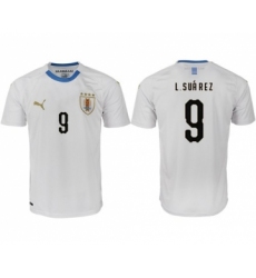 Uruguay #9 L.Suarez Home Soccer Country Jersey