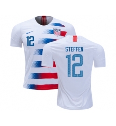 USA #12 Steffen Home Soccer Country Jersey