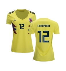 Women's Colombia #12 Cuadrado Home Soccer Country Jersey