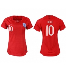 Women's England #10 Dele Away Soccer Country Jersey