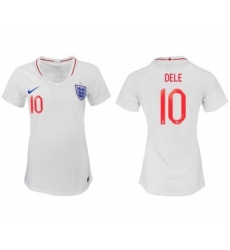Women's England #10 Dele Home Soccer Country Jersey