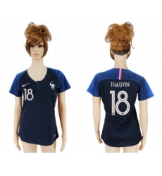 Women's France #18 Thauvin Home Soccer Country Jersey