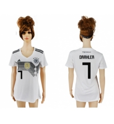 Women's Germany #7 Drakler White Home Soccer Country Jersey