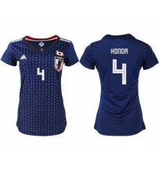 Women's Japan #4 Honda Home Soccer Country Jersey
