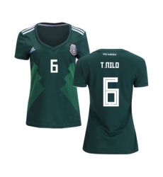 Women's Mexico #6 T.Nilo Home Soccer Country Jersey