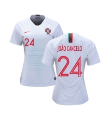 Women's Portugal #24 Joao Cancelo Away Soccer Country Jersey