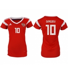 Women's Russia #10 Dzagoev Home Soccer Country Jersey