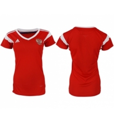 Women's Russia Blank Home Soccer Country Jersey