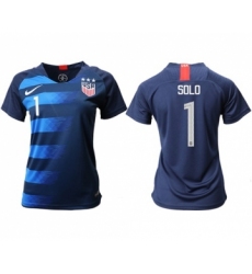 Women's USA #1 Solo Away Soccer Country Jersey