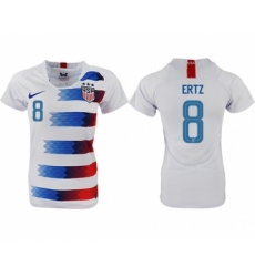 Women's USA #8 Ertz Home Soccer Country Jersey