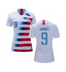 Women's USA #9 Zardes Home Soccer Country Jersey