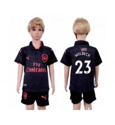 Arsenal #23 Welbeck Sec Away Kid Soccer Club Jersey