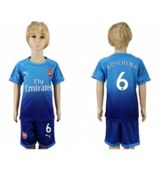 Arsenal #6 Koscielny Away Kid Soccer Club Jersey