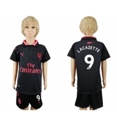 Arsenal #9 Lacazette Sec Away Kid Soccer Club Jersey