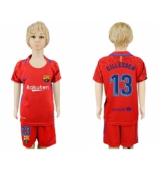 Barcelona #13 Cillessen Red Goalkeeper Kid Soccer Club Jersey