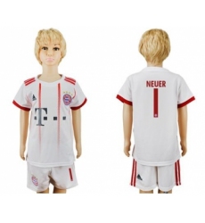Bayern Munchen #1 Neuer SEC Away Kid Soccer Club Jersey