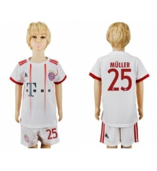 Bayern Munchen #25 Muller SEC Away Kid Soccer Club Jersey