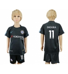 Chelsea #11 Drogba Sec Away Kid Soccer Club Jersey