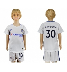 Chelsea #30 David Luiz Away Kid Soccer Club Jersey