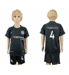 Chelsea #4 Fabregas Sec Away Kid Soccer Club Jersey