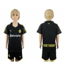 Dortmund Blank Away Kid Soccer Club Jersey