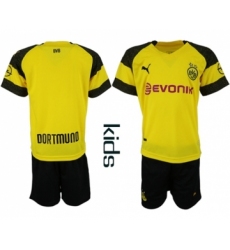 Dortmund Blank Home Kid Soccer Club Jersey