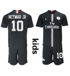 Jordan Paris Saint Germain #10 Neymar Jr Home Kid Soccer Club Jersey