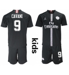 Jordan Paris Saint Germain #9 Cavani Home Kid Soccer Club Jersey
