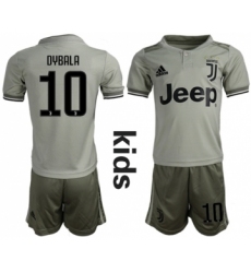 Juventus #10 Dybala Away Kid Soccer Club Jersey