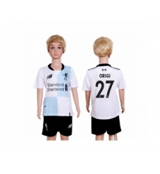 Liverpool #27 Origi Away Kid Soccer Club Jersey