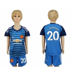 Manchester United #20 S.Romero Blue Kid Soccer Club Jersey