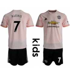 Manchester United #7 Alexis Away Kid Soccer Club Jersey