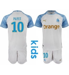 Marseille #10 Payet Home Kid Soccer Club Jersey