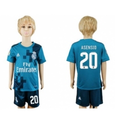 Real Madrid #20 Asensio Sec Away Kid Soccer Club Jersey