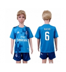 Real Madrid #6 Nacho Sec Away Kid Soccer Club Jersey