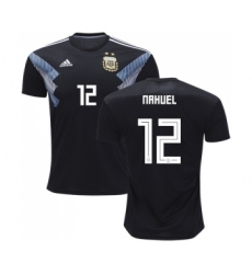 Argentina #12 Nahuel Away Kid Soccer Country Jersey